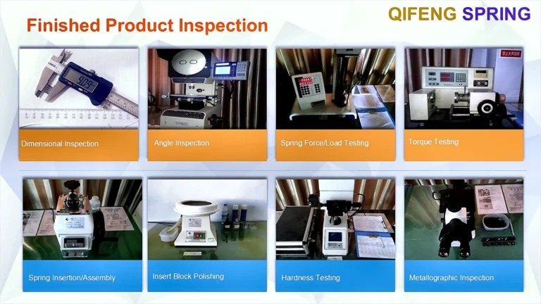 Finished spring inspection process before packaging