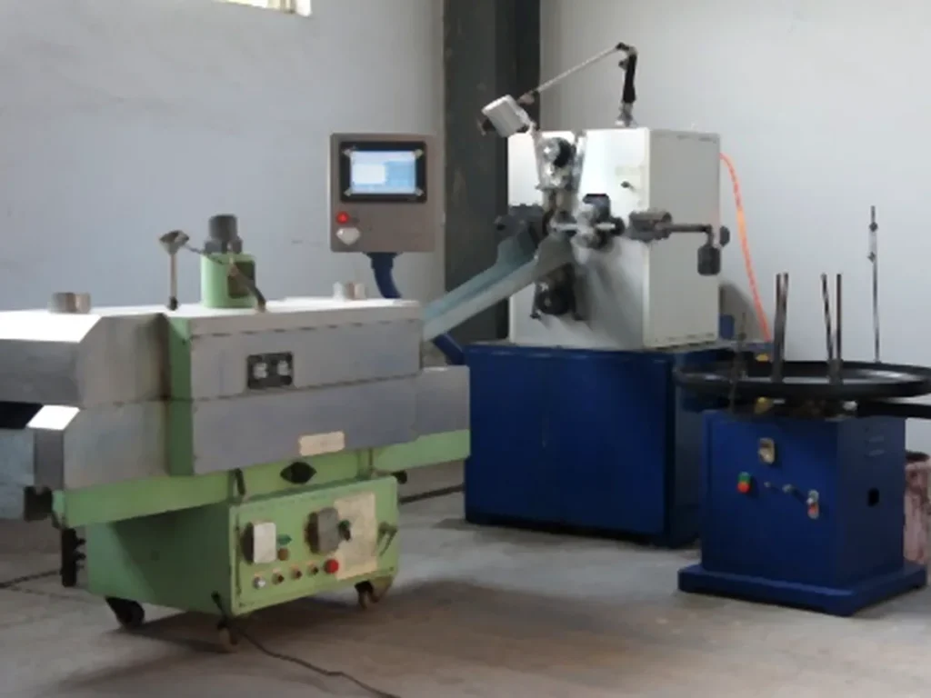 Flat spring forming equipment line