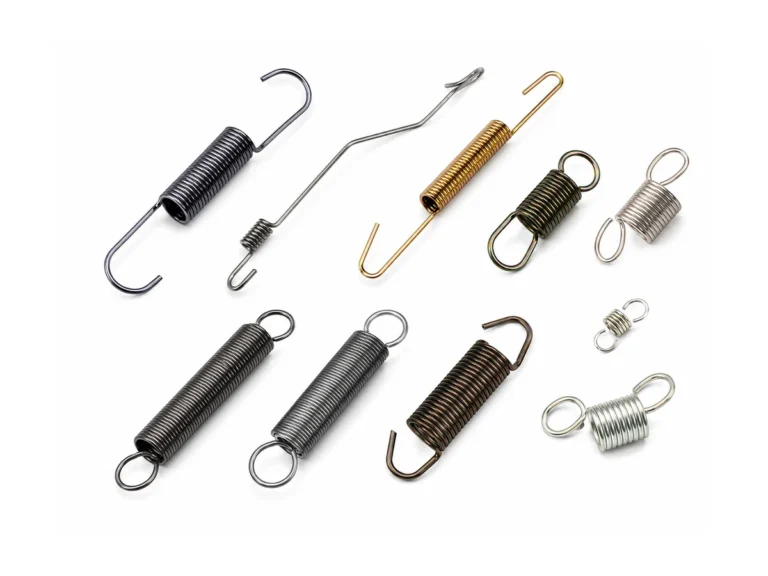 Extension spring product on white background
