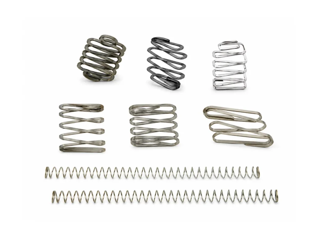 Flat spring product on white background