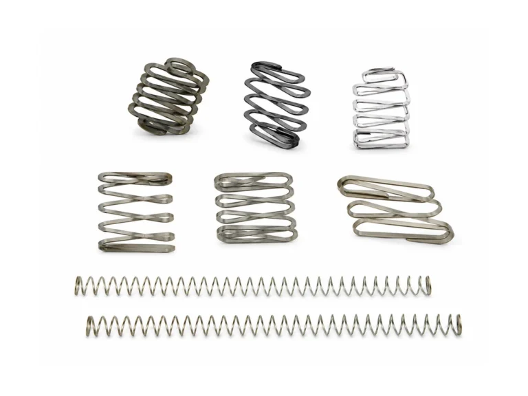 Flat spring product on white background