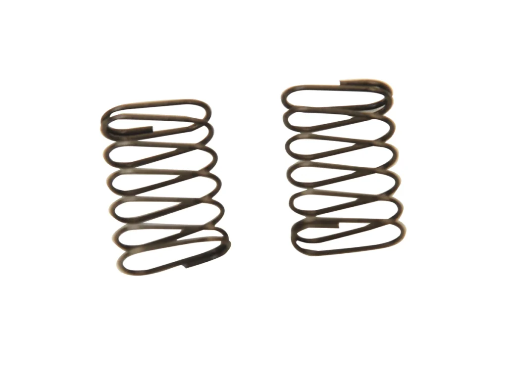 Shock absorber valve spring white background