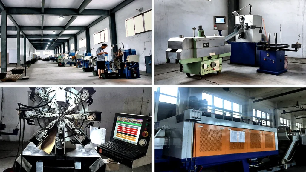 QIFENG spring manufacturing workshop and production equipment
