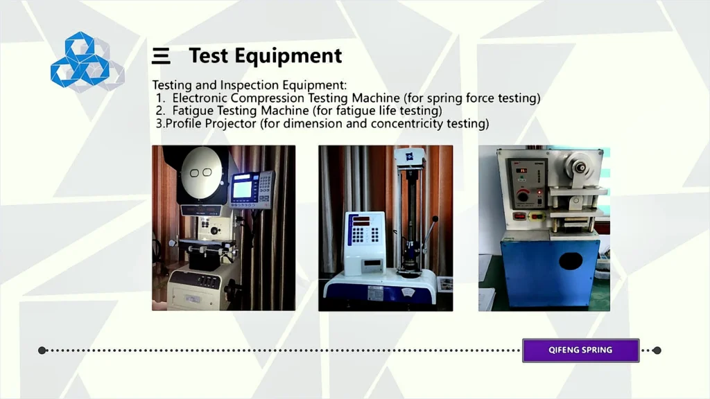 Spring testing equipment for quality assurance
