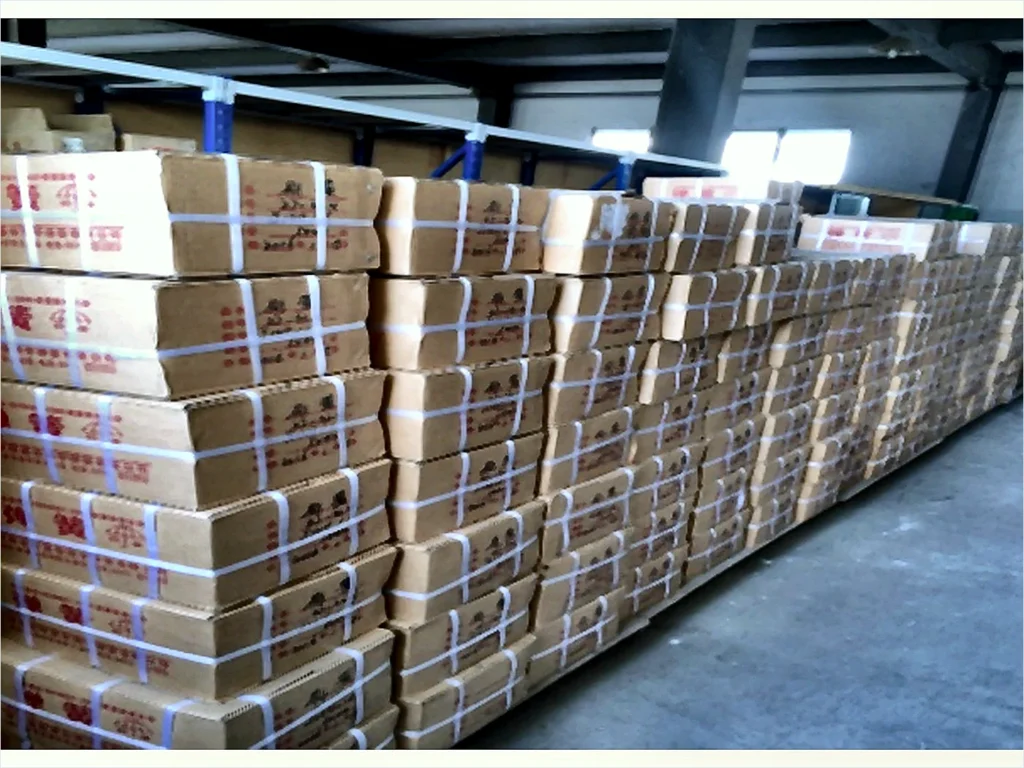 Finished spring packaging and warehouse storage before shipment