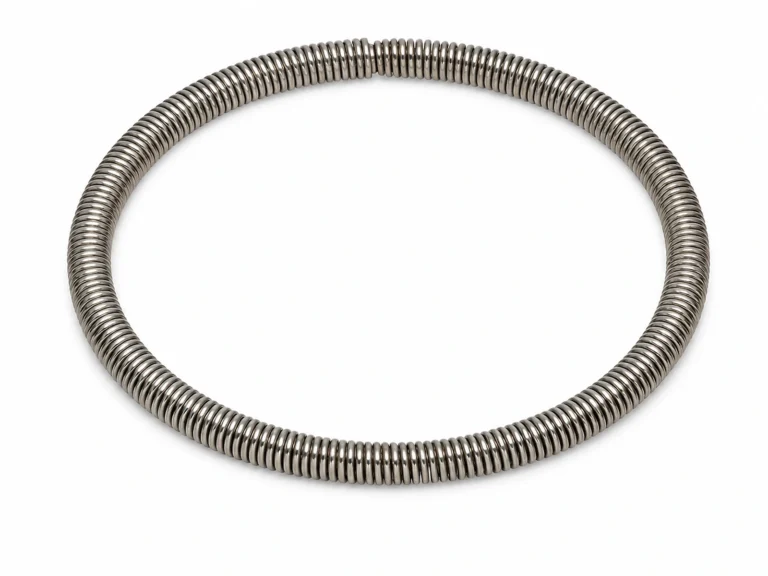 Oil seal garter spring ring on white background