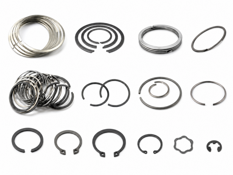 Custom retaining rings, circlips, and snap rings