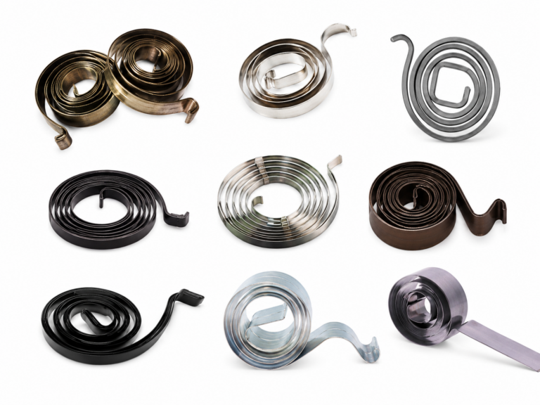 Custom spiral springs, clock springs, and power springs